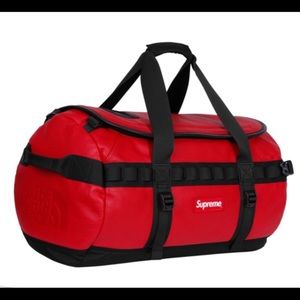 Supreme X NorthFace leather duffel/backpack